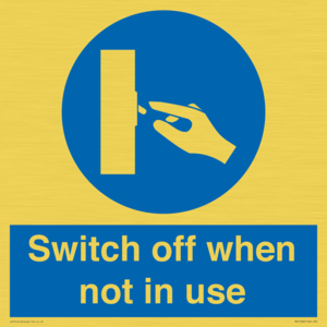 Switch off when not in use